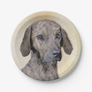 Plott Painting - Cute Original Dog Art Papieren Bordje