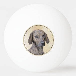 Plott Painting - Cute Original Dog Art Pingpongbal