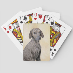 Plott Painting - Cute Original Dog Art Pokerkaarten
