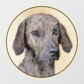 Plott Painting - Cute Original Dog Art Raamsticker (Vel)