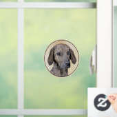 Plott Painting - Cute Original Dog Art Raamsticker (Huis)