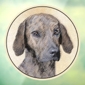 Plott Painting - Cute Original Dog Art Raamsticker (Vel 3)