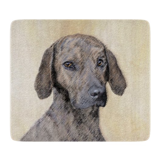 Plott Painting - Cute Original Dog Art Snijplank (Voorkant)
