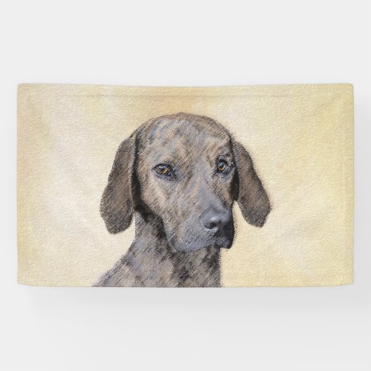Plott Painting - Cute Original Dog Art Spandoek (Horizontaal)