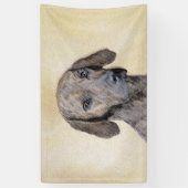 Plott Painting - Cute Original Dog Art Spandoek (Verticaal)