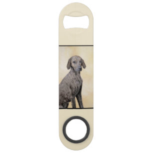 Plott Painting - Cute Original Dog Art Speed Flessenopener