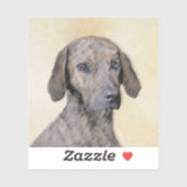 Plott Painting - Cute Original Dog Art Sticker (Vel)