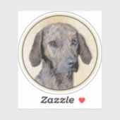 Plott Painting - Cute Original Dog Art Sticker (Vel)