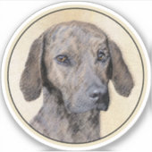 Plott Painting - Cute Original Dog Art Sticker (Voorkant)