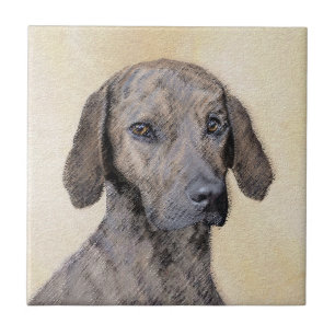 Plott Painting - Cute Original Dog Art Tegeltje