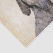Plott Painting - Cute Original Dog Art Tissuepapier (Detail)