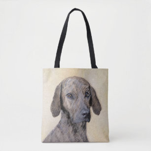 Plott Painting - Cute Original Dog Art Tote Bag