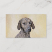 Plott Painting - Cute Original Dog Art Visitekaartje (Achterkant)