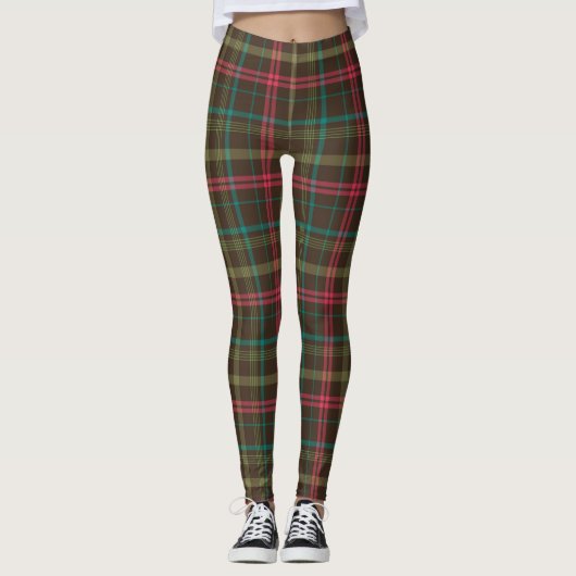 Plottartaanpatroon Leggings (Voorkant)