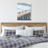 Plotte douche over Shin-Ohashi Bridge en Canvas Afdruk (Insitu (Slaapkamer))