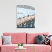 Plotte douche over Shin-Ohashi Bridge en Canvas Afdruk (Insitu (Woonkamer))