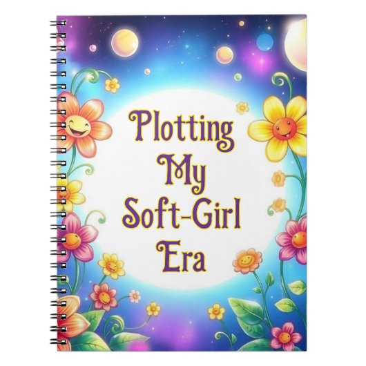 Plotting My Soft Girl Era Bloemen Notitieboek (Voorkant)