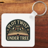 Plotwending onder de kerstboom Boekliefhebber Sleutelhanger (Achterkant)