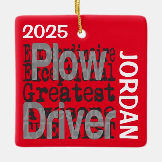 Plough Driver Extraordinaire CUSTOM Keramisch Ornament (Voorkant)