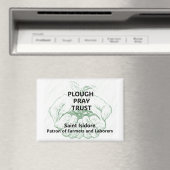 "Plough Pray Trust" Saint Isidore Magnet (Insitu (Vaatwasser))