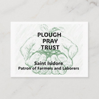 "Plough Pray Trust" Saint Isidore Reminder Card Afsprakenkaartje