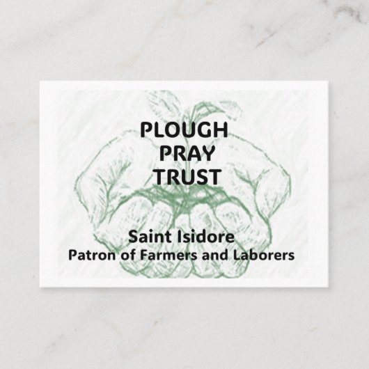 "Plough Pray Trust" Saint Isidore Reminder Card Afsprakenkaartje (Voorkant)