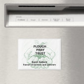 "Plough Pray Trust" Sint Isidorus Magneet (Insitu (Vaatwasser))