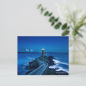 Plouzane France Lighthouse Landmark Zee Ocean Briefkaart (Staand voorkant)