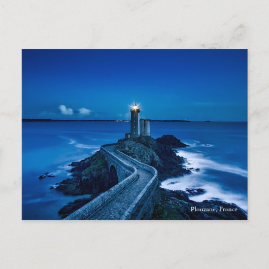 Plouzane France Lighthouse Landmark Zee Ocean Briefkaart (Voorkant)