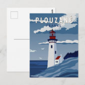 Plouzane France Travel  Art Briefkaart (Voorkant / Achterkant)