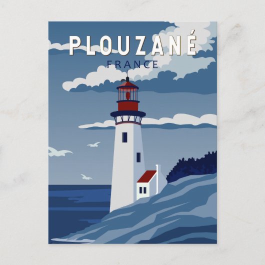 Plouzane France Travel  Art Briefkaart (Voorkant)