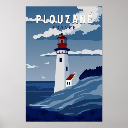 Plouzane France Travel Art Poster (Voorkant)