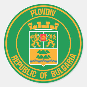 Plovdiv Round Emblem Ronde Sticker