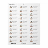Plover en Zeeschelpen Retouradreslabel Etiket (Full Sheet)