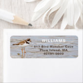 Plover Shore Bird Return-adres Etiket (Insitu)