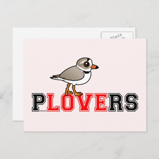 Plovers Love Briefkaart (Voorkant / Achterkant)