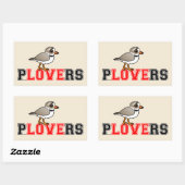 Plovers Love Rechthoekige Sticker (Vel)