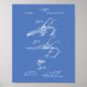 Plow 1893 Patent Art Blueprint Poster (Voorkant)