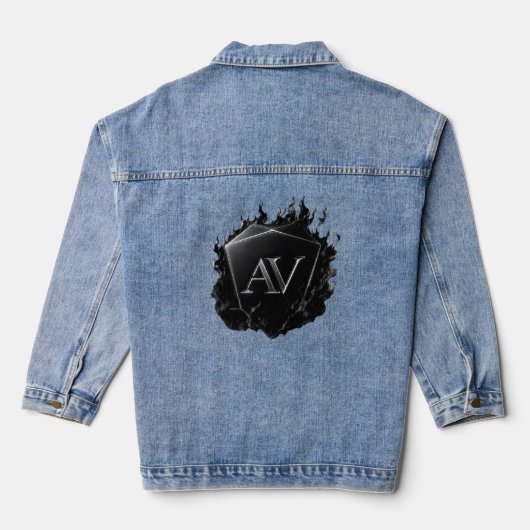 PLP NOVA V - Verder dan gewone luxe stedelijke gra Denim Jacket (Achterkant)