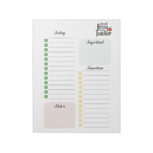 PLR Teacher to Do List Notitieblok (Linkerzijde)