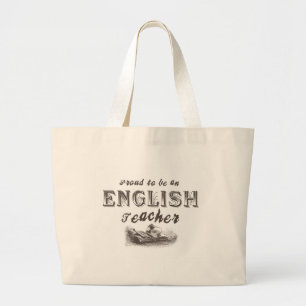 Plroud English Teacher Victoriaans Grote Tote Bag