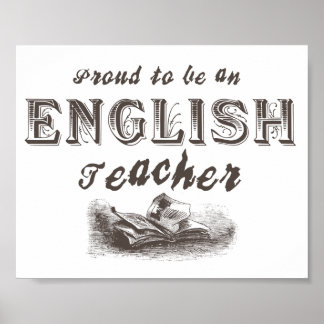 Plroud English Teacher Victoriaans Poster