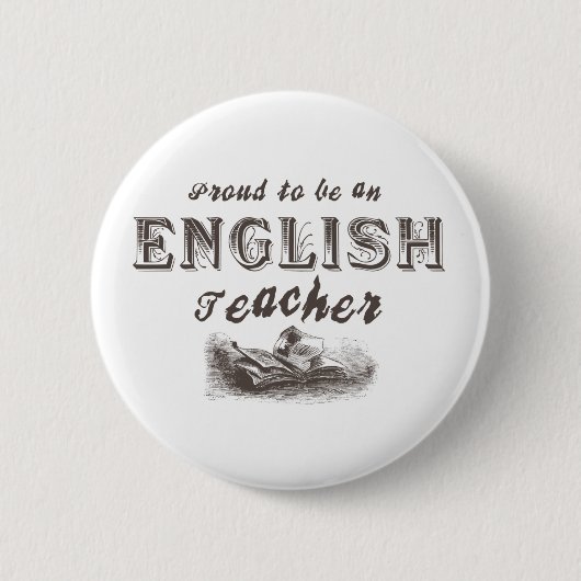 Plroud English Teacher Victoriaans Ronde Button 5,7 Cm (Voorkant)