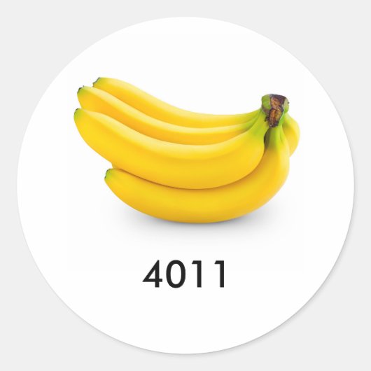 PLU Bananen Ronde Sticker (Voorkant)