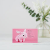 Pluche Bunny Profile Card Visitekaartje (Staand voorkant)