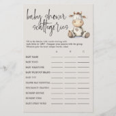  Pluche Dier Baby shower Scattegories Game Flyer (Voorkant)