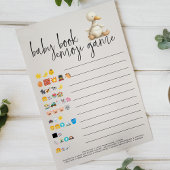  pluche dieren Baby shower boek emoji spel Flyer