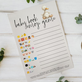 pluche dieren Baby shower boek emoji spel Flyer