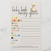  pluche dieren Baby shower boek emoji spel Flyer (Voorkant)