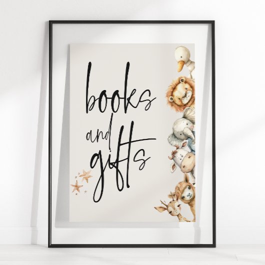  Pluche Dieren Baby shower Boeken Geschenken Poster